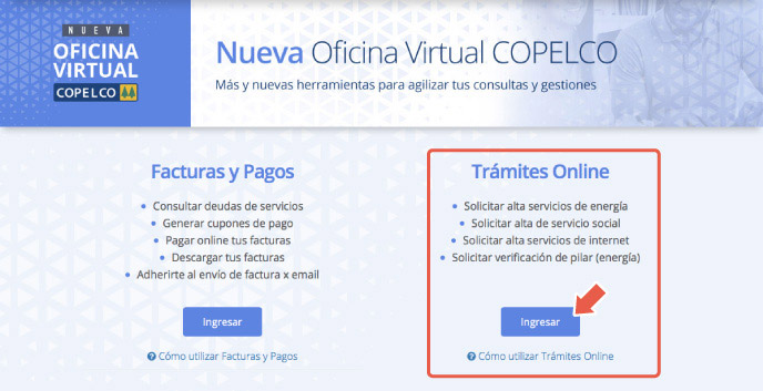 COPELCO Instructivo Oficina Virtual - Trámites Online - 03